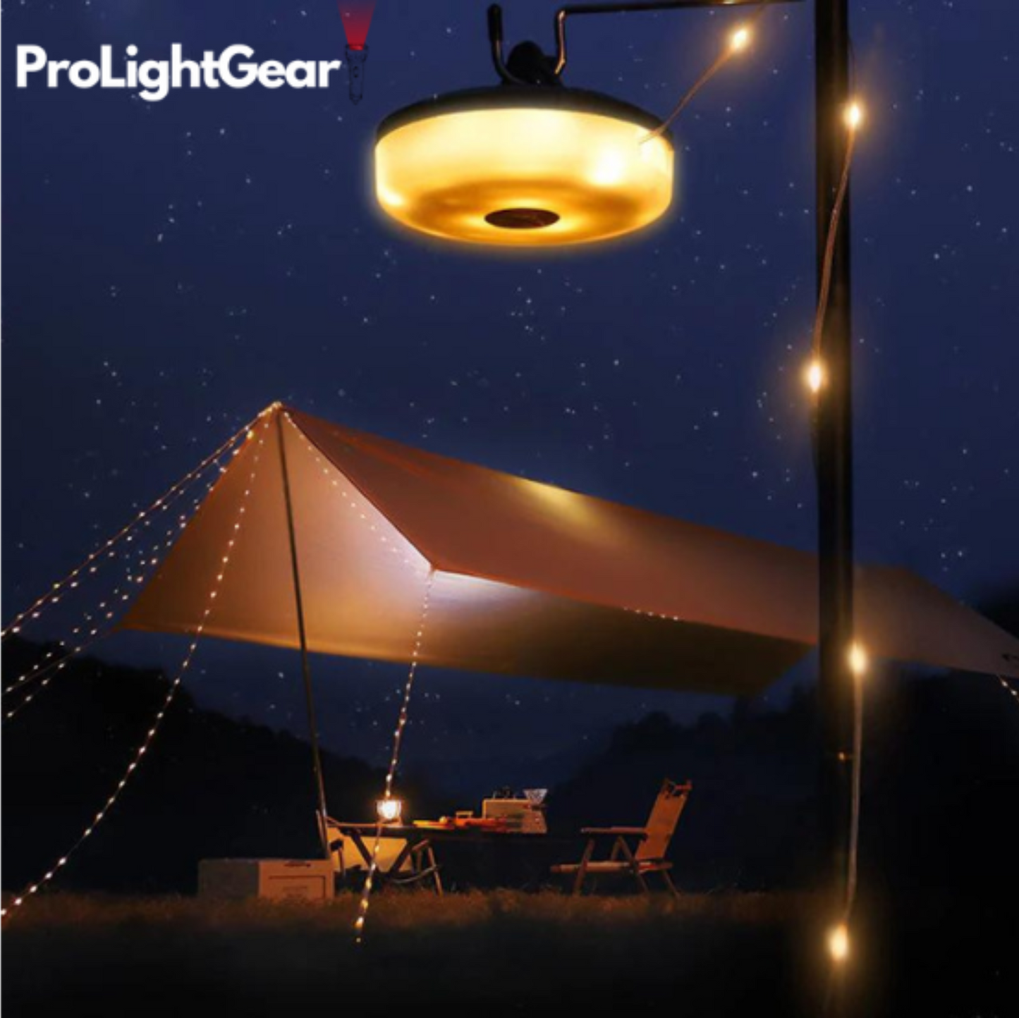ProLightGear™ Rechargeable Camping String Lights & Lanterns