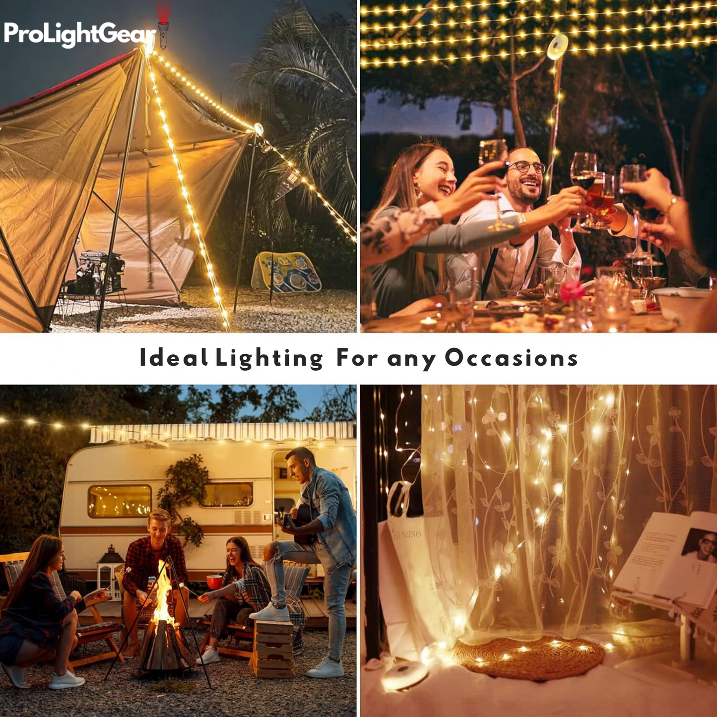 ProLightGear™ Rechargeable Camping String Lights & Lanterns