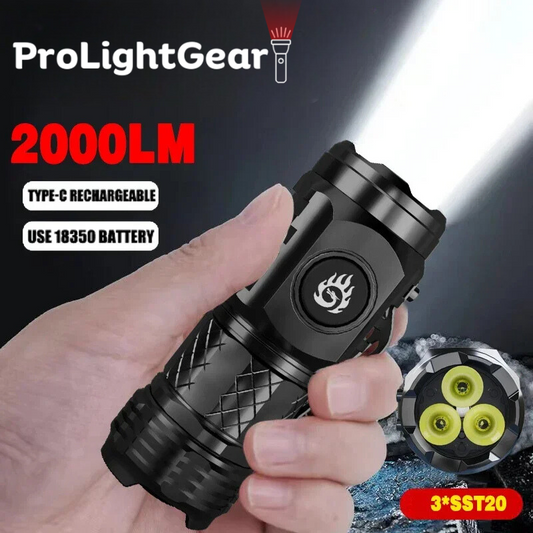 ProLightGear™ 3LED Powerful Mini LED Flashlight With Pen Clip EDC Torch
